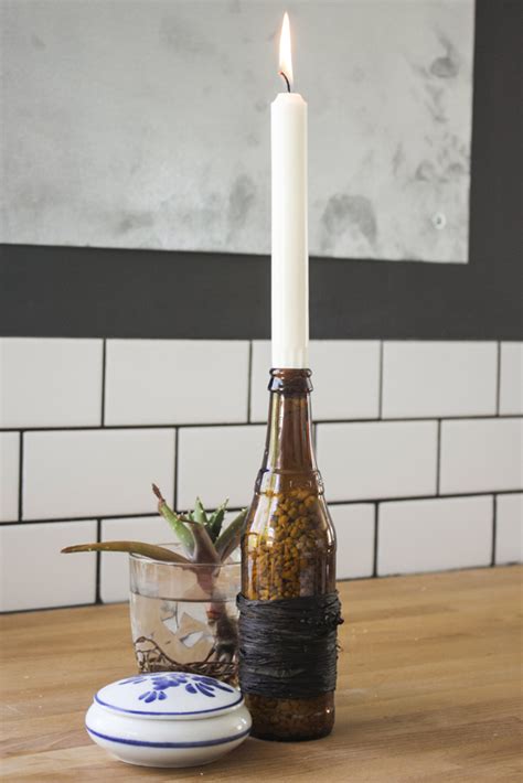 Beer Bottle Candle Holders — Kimchi Halfie