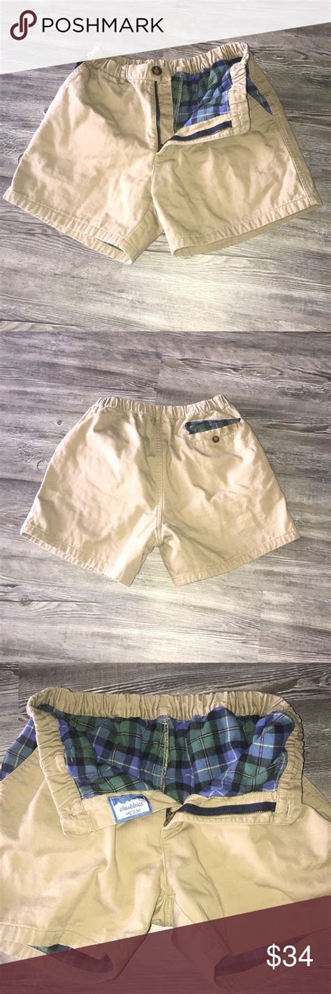 Chubbies Shorts Khaki With Flannel Inside—medium Chubbies Shorts Khaki Shorts