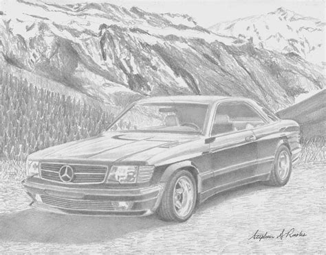 Today the label is owned by daimler ag and has its presence on all continents with manufacturing facilities in different countries across the globe. 1984 Mercedes Benz 560 Sec Amg Classic Car Drawing Drawing ...