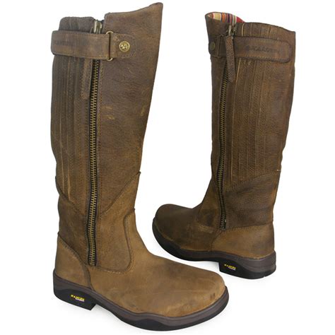 Ladies Kanyon Horse Riding Waterroof Yard Country Long Leather Boots