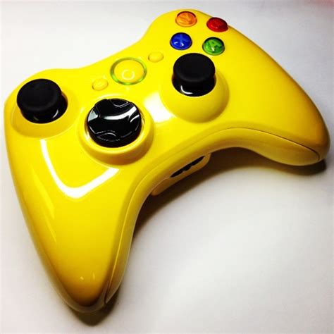 A Custom Modded Candy Yellow Xbox 360 Rapid Fire Controller From
