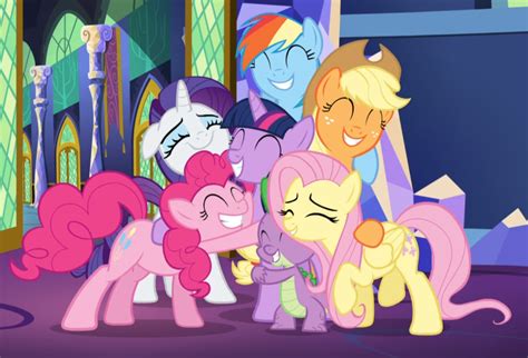 1989275 Safe Screencap Applejack Fluttershy Pinkie Pie Rainbow Dash Rarity Spike