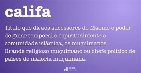Califa Dicio Dicionário Online De Português