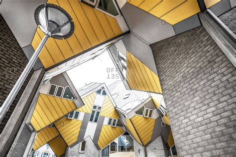 Cube Houses Designed By Piet Blom In Rotterdam Stock Photo Offset
