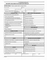New Hire Orientation Checklist For Managers Photos