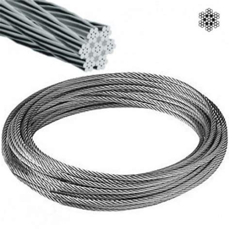 Cable acero inoxidable 7x7+0 6mm (100 metros) - Ferretería Campollano