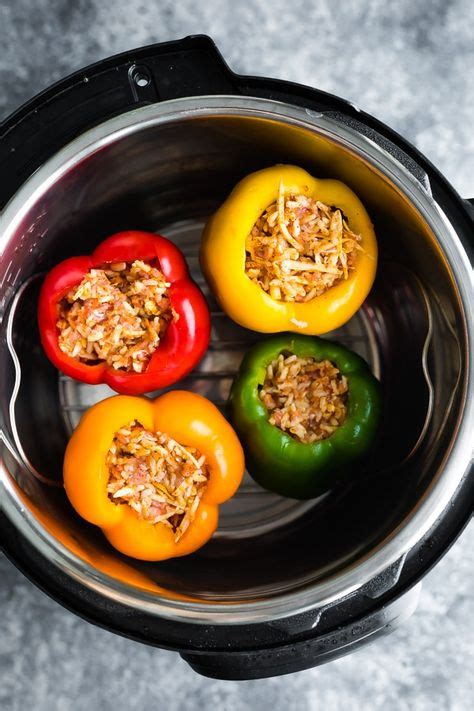 These recipes with ground turkey come in many forms like tacos, zucchini boats, stuffed peppers and more! Instant Pot Ground Turkey Stuffed Peppers | Recipe ...