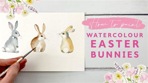 How To Paint Watercolour Easter Bunnies Youtube