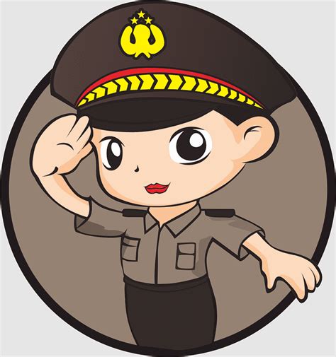 Kepolisian Resor Tapi Maskot Indonesian National Police CorelDRAW