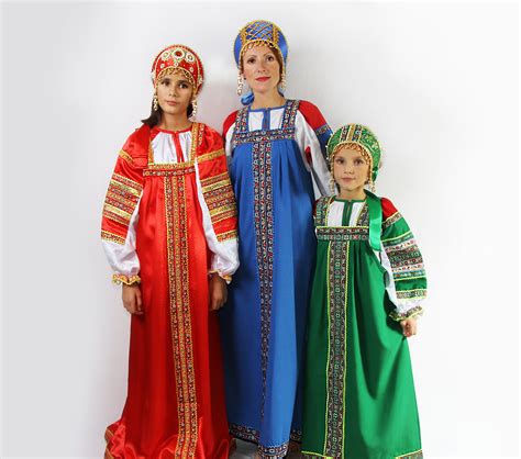 Traditional Russian Dress Dunyasha For Girl Folk Russian Clothing