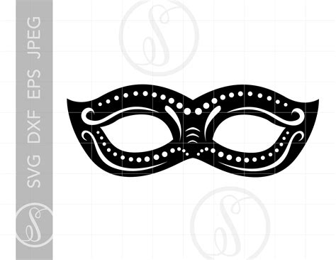 Mask Svg Mask Clipart Download Masquerade Mask Silhouette Etsy