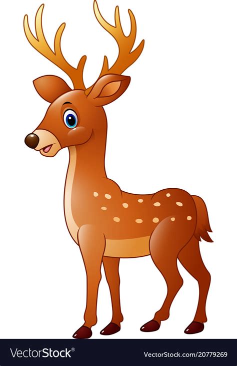 Cartoon Funny Deer Royalty Free Vector Image Vectorstock