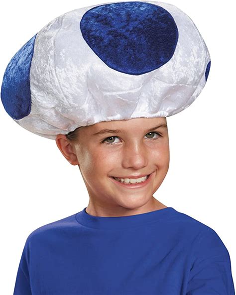 Super Mario 13385 Toad Hat For Children Blue One Size