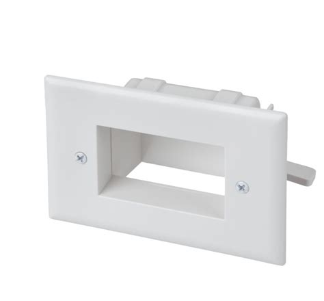 Ce Tech Low Voltage Recessed Cable Plate Wh The Home Depot Canada