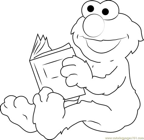 Furry and fantasy coloring book pages! Elmo the Furry Red Monster Coloring Page for Kids - Free ...