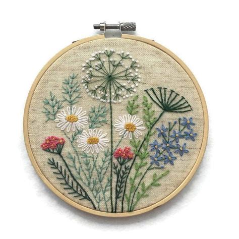 Hand Embroidery Pattern Flowers