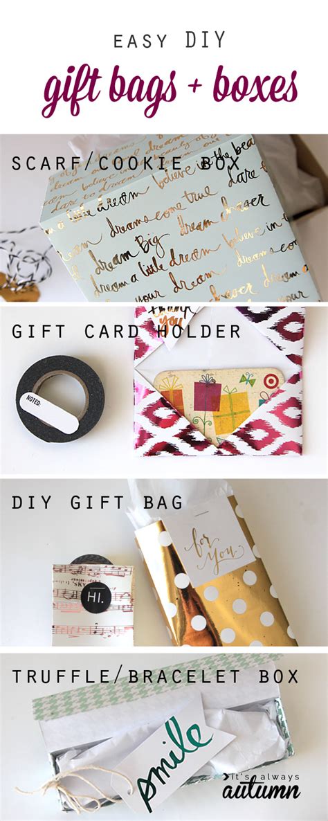 Choose a heavier paper than copy paper but is lightweight enough to fold easily (and. easy DIY gift bag, boxes, and gift card holder - It's ...