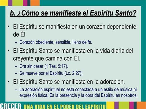 Como Se Manifiesta El Espiritu Santo