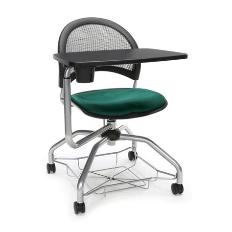 A chair with a desk arm is perfect for your classroom or music room. Mesh Back Tablet Arm Student Chair with Under-Seat Basket ...