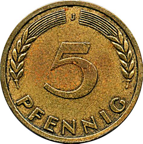 Die füße dieser bank sind aus polypropylen. 5 pfennig (Bank Deutscher Länder) - Allemagne - République ...
