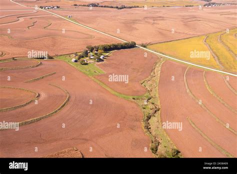 Aerial Photograph Of Rural Farmland In Montgomery County Iowa Usa