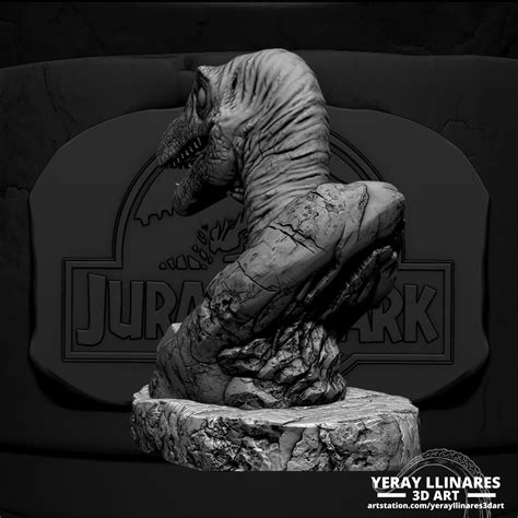 Yeray Llinares 3d Art Velociraptor Jurassic Park Fanart Collection