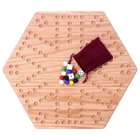 Solid Oak 16 Wide Aggravation Game Board Unpainted Holes Double
