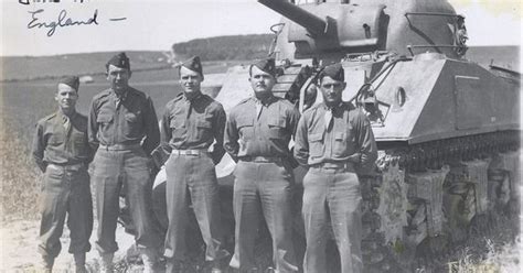 Officers Of Company B 8th Tank Battalion June 8th 1944 England Lt