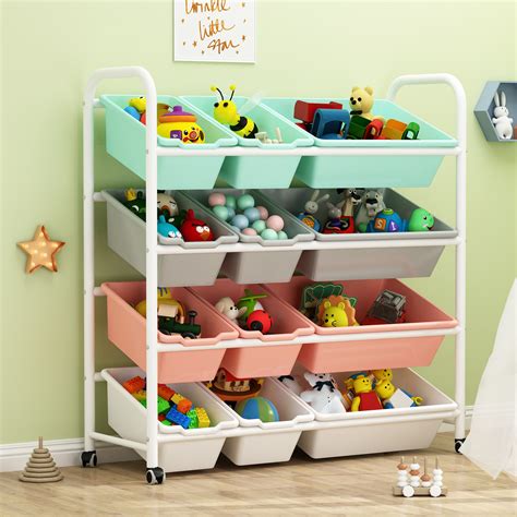 Childrens Toy Storage Rack Baby Bookshelf Picture Book Rack Toy Shelf