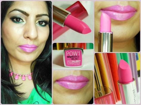 Maybelline Color Sensational Pink Alert Lipstick Pow1 Review Swatch