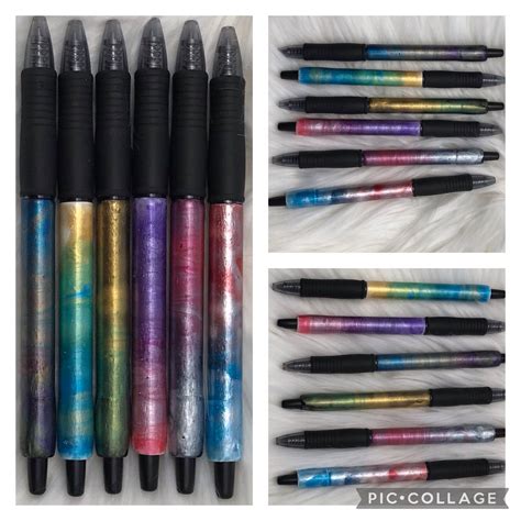 Pilot G2 Gel Pens Color Swirl Unique Pens Glitter G2 Pens Etsy