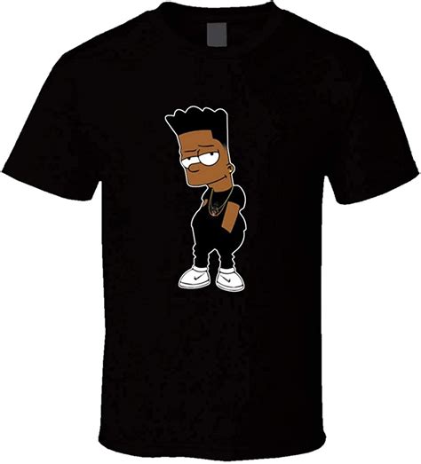 Na Black Bart Simpson Parody T Shirt For Men Young Boy Clothes