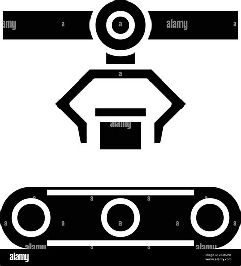 Plant Bot Black Icon Concept Illustration Vector Flat Symbol Glyph