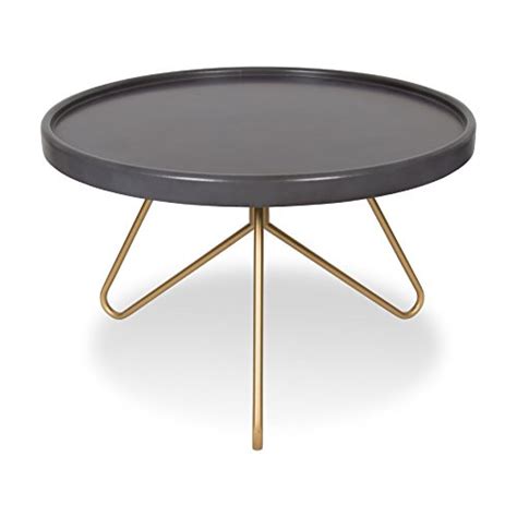 Buy Kate And Laurel Maxey 30 Inch Round Coffee Table Gray And Gold