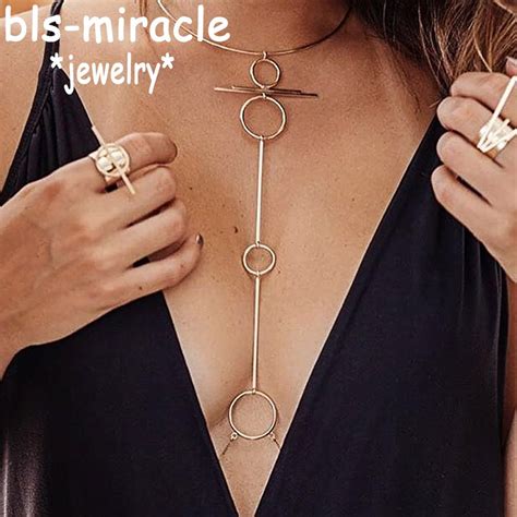 Bls Miracle Bohemia Fashion Sexy Body Chains Jewelry Punk Gold Color