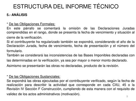 Ppt Estructura Del Informe TÉcnico Powerpoint Presentation Free