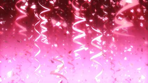 Blue, red, yellow & pink confetti falling. Heart Confetti, Pink Streamers | Stock Video Footage ...