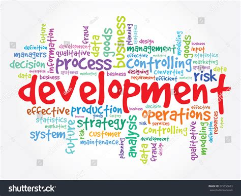 Development Word Cloud Business Concept Stock Vector Illustration