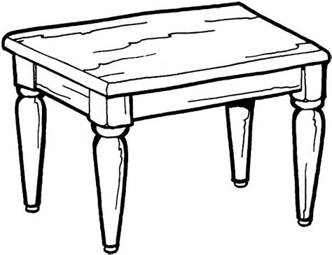 Aprende cómo dibujar una mesa paso a paso y de la forma más fácil. Mesa para colorear, pintar e imprimir