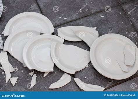 Broken Porcelain Plates Stock Photo Image Of Dinner 144943024