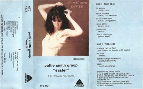 Patti Smith Group Easter 1978 Cassette Discogs