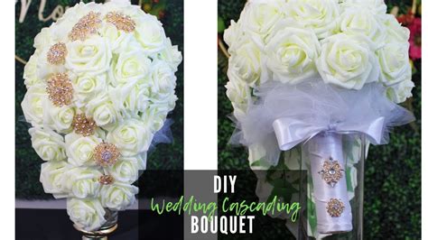 Diy Wedding Bridal Cascading Bouquet 💐💍 How To Make A Bridal Bouquet