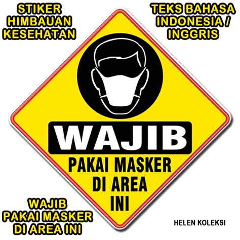 .stikerareapakaimasker #stikerdilarangmasuk #stikermasker jual stiker waterproof area wajib masker. HIMBAUAN KESEHATAN - WAJIB PAKAI MASKER DI AREA INI ...