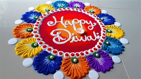 Attractive Unique Flower Rangoli Designs With Flowers Petals