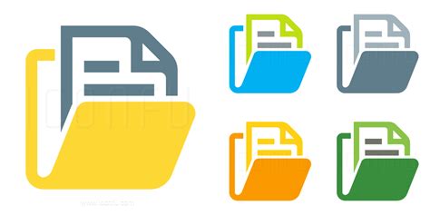 Folder Open Document Icon Omni Style Iconfu