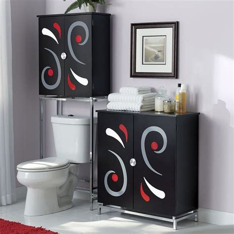Contemporary setup for a minimalistic bedroom with a set of space saving beds, perfect for small living spaces. Swirl Space Saver and Cabinet, , large | Bathroom storage ...