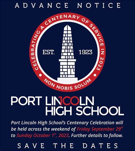 Plhs Centenary Celebration Weekend 2023 Port Lincoln High School