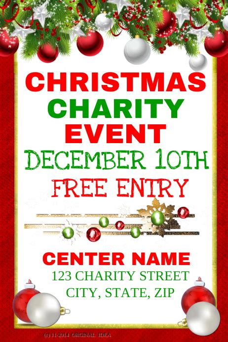 Christmas Charity Event Template Postermywall