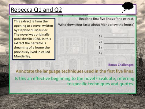 Aqa English Language Paper 1 Q1 And Q2 Rebecca Teaching Resources