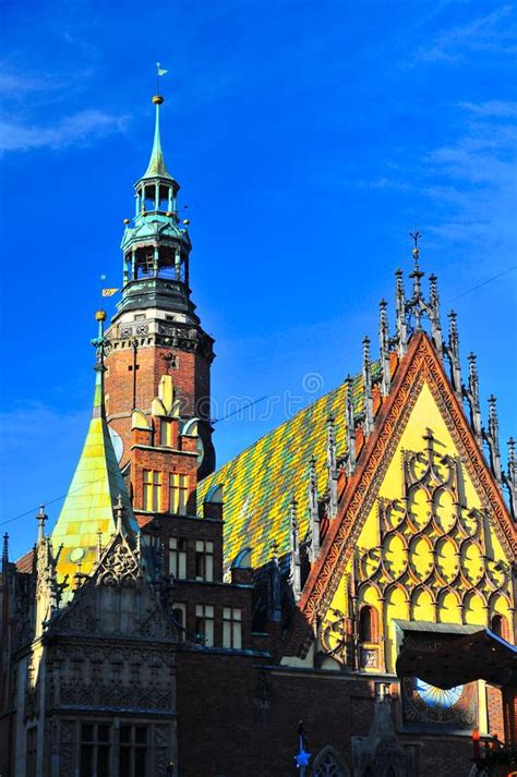 Wroclaw stadshus redaktionell arkivfoto. Bild av medeltida ...